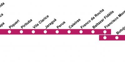 แผนที่ของ CPTM São Paulo บรรทัด 7-รูบี้