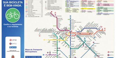 แผนที่ของ cycling นำทาง São Paulo