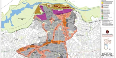 แผนที่ของ Ermelino Matarazzo São Paulo-มีอาชีพของที่ดิน