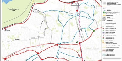แผนที่ของ Ermelino Matarazzo São Paulo-สาธารณะ transports