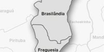 แผนที่ของ Freguesia ทำ Ó รายการย่อยขอ prefecture