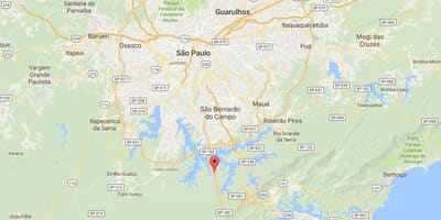 แผนที่ของ Imigrantes ทางหลวง-SP อ 160