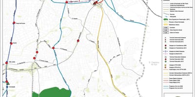แผนที่ของ Ipiranga São Paulo-สาธารณะ transports