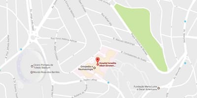 แผนที่ของ Israelita อัลเบิร์ตไอน์สไตน์โรงพยาบาล