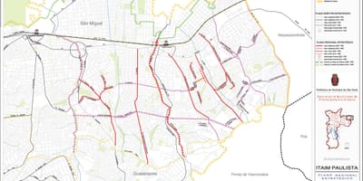 แผนที่ของ Itaim Paulista-Vila Curuçá São Paulo-ถนน