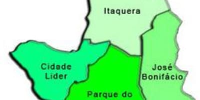 แผนที่ของ Itaquera รายการย่อยขอ prefecture