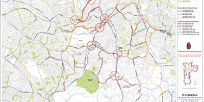 แผนที่ของ Itaquera São Paulo-ถนน