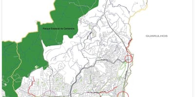 แผนที่ของ Jaçanã-Tremembé São Paulo-ถนน