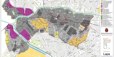แผนที่ของ Lapa São Paulo-มีอาชีพของที่ดิน