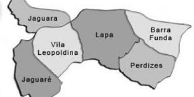 แผนที่ของ Lapa รายการย่อยขอ prefecture