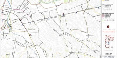 แผนที่ของ Mooca São Paulo-ถนน