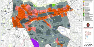 แผนที่ของ Mooca São Paulo-มีอาชีพของที่ดิน