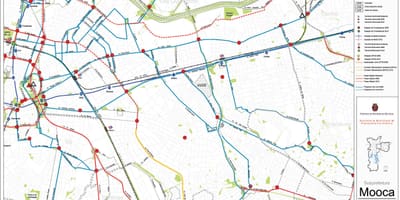 แผนที่ของ Mooca São Paulo-สาธารณะ transports