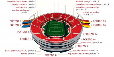 แผนที่ของ Morumbi São Paulo สนามกีฬา