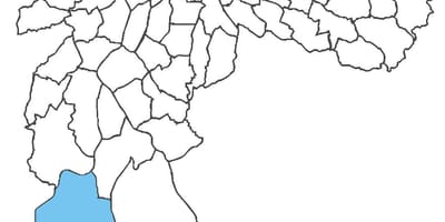 แผนที่ของ Parelheiros เขต