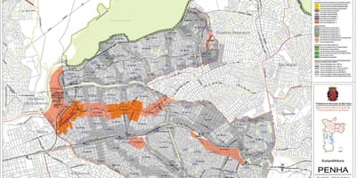 แผนที่ของ Penha São Paulo-มีอาชีพของที่ดิน