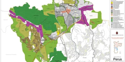 แผนที่ของ Perus São Paulo-มีอาชีพของที่ดิน