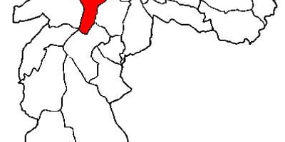 แผนที่ของ Pinheiros รายการย่อยขอ prefecture São Paulo