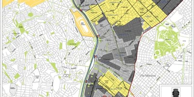 แผนที่ของ Pinheiros São Paulo-มีอาชีพของที่ดิน