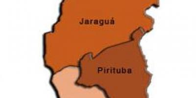 แผนที่ของ Pirituba-Jaraguá รายการย่อยขอ prefecture