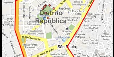 แผนที่ของ República São Paulo