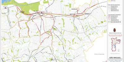 แผนที่ของ São มิเกล Paulista São Paulo-ถนน