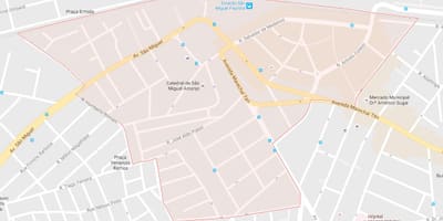 แผนที่ของ São มิเกล Paulista São Paulo