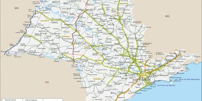 แผนที่ของ São Paulo รัฐ