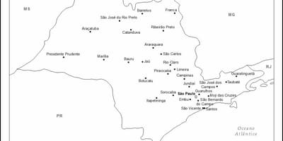 แผนที่ของ São Paulo สาวบริสุทธิ์-หลักของเมือง