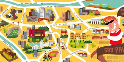 แผนที่ของ São Paulo ออกแบบ