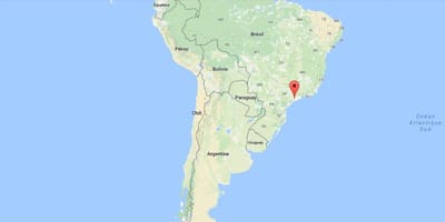 แผนที่ของ São Paulo ในอเมริกาใต้