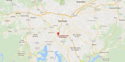 แผนที่ของ São Paulo Congonhas สนามบิน