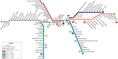 แผนที่ของ São Paulo CPTM