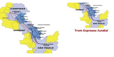 แผนที่ของ São Paulo Expresso Bandeirantes