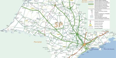 แผนที่ของ São Paulo highways