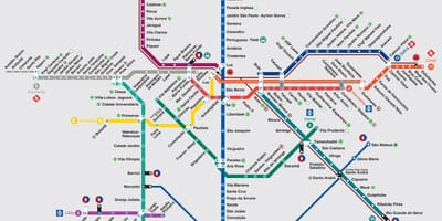 แผนที่ของ São Paulo transports