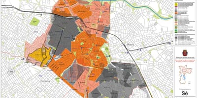 แผนที่ของ Sé São Paulo-มีอาชีพของที่ดิน