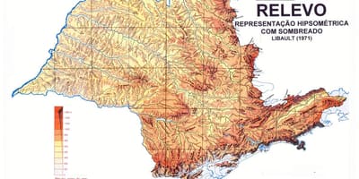 แผนที่ของ topographic São Paulo