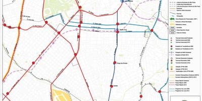 แผนที่ของ Vila มาเรียน่า São Paulo-สาธารณะ transports