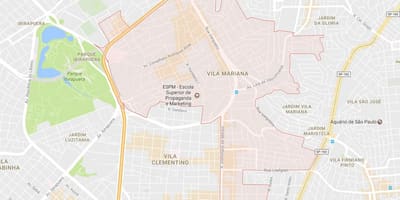 แผนที่ของ Vila มาเรียน่า São Paulo