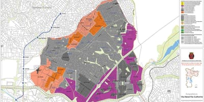 แผนที่ของ Vila มาเรีย São Paulo-มีอาชีพของที่ดิน
