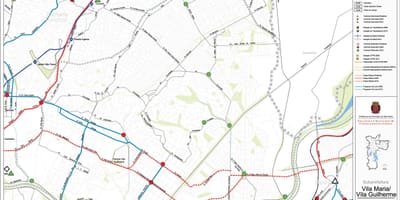 แผนที่ของ Vila มาเรีย São Paulo-สาธารณะ transports