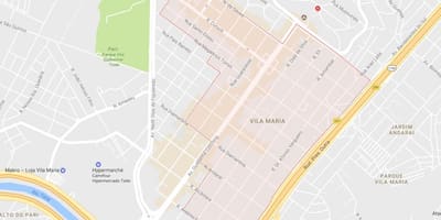 แผนที่ของ Vila มาเรีย São Paulo