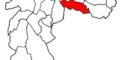 แผนที่ของ Vila Prudente รายการย่อยขอ prefecture São Paulo