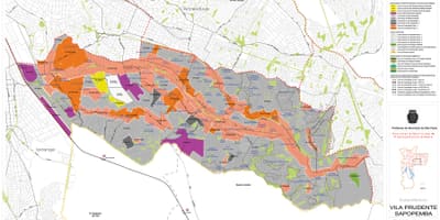 แผนที่ของ Vila Prudente São Paulo-มีอาชีพของที่ดิน