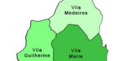 แผนที่ของ Vila มาเรียรายการย่อยขอ prefecture
