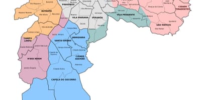 แผนที่ของ zonas SP