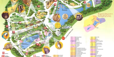 แผนที่ของ zoological วนสาธารณะของ São Paulo
