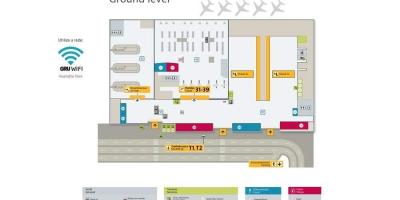แผนที่ของสนามบินระหว่างประเทศ São Paulo-Guarulhos-เทอร์มินัล 4